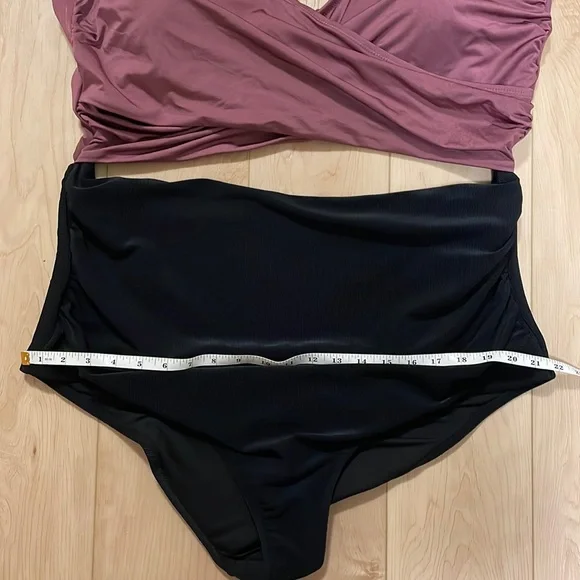 Everyday Sunday The Wrap Cutout One-Piece Swimsuit, Tulipwood, sz 3X - Picture 14 of 15